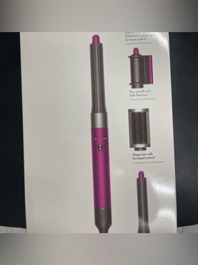 Dyson Pink and Silver Hair Curling Wand